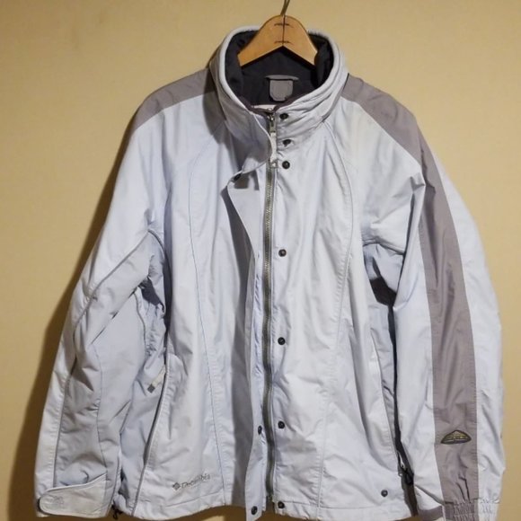 Columbia Sportswear Vertex Women's Light Blue Hooded Jacket Size XL - Picture 2 of 9